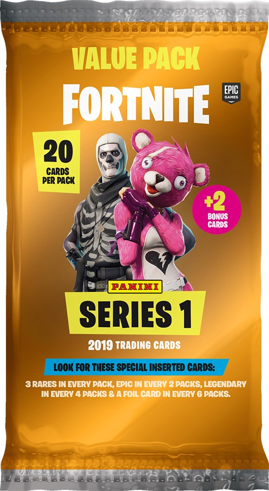 Fortnite Series 1 Value Pack 22 kort/pP Trading Cards 2019 22 kort pr